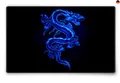 Silent Monsters Mauspad 240 x 200 mm Stoff Mousepad Drache blau - Vernähter