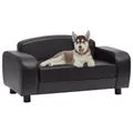 Hundebank 80x50x40 cm künstliches Lederbraun