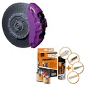 Foliatec Bremssattellack Farbe 2179 Deep Violett Lila für 4 Bremssattel Reiniger