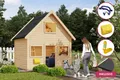 Spielhaus Holz Kinderspielhaus Kinderhaus Kalle Karibu AKTION mit viel Zubehör