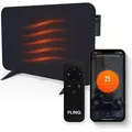 FlinQ FlinQ - Smart Heating Panel - Infrarot - 450 W - 12 m2 - 72,5 x 2,8 x 47,5 cm - Schwarz - Schwarz