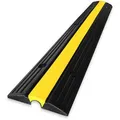 Floordirekt Kabelbrücke Vesuv, 1 Kanal, 100 cm x 16 cm, überfahrbar, schwarz/gelb, Gummi