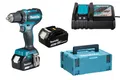 Makita Akku Bohrschrauber DDF485RFJ mit 2x Akkus 18V/3,0 Ah Ladegerät Makpac 2