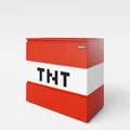 MINECRAFT - Kommode mit 3 Schubladen, Dresser, TNT-Würfel, Gaming Möbel