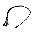 Phobya Y-Kabel 3Pin Molex auf 3X 3Pin Molex 60cm - Schwarz Kabel Lüfterkabel und Adapter