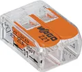 WAGO 221-412-100 221 Verbindungsklemme flexibel: 0.14-4mm² starr: 0.2-4mm² Polzahl: 2 100 St. Transparent, Orange
