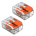2x WAGO 2-Leiter-Klemme 4 mm² Verbindungsklemme Klemme mit Hebel 221-412