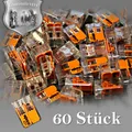 💡 Wago Klemmen mit Hebel 221-412 Verbindungsklemme 2polig Compact transparent
