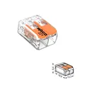 2-Leiter 0,2-4mm² Verbindungsklemme Hebel | WAGO 221-412 | 100 STÜCK