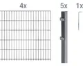 Doppelstabmattenset ALBERTS Typ 6/5/6 800 x 140 cm anthrazit