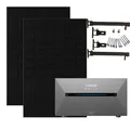 Anker Solix 900W Balkonkraftwerke mit Solarbank 2 Pro mit Halterung für Flachdach