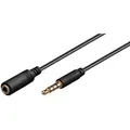 Goobay Audiokabel 62480 für Handy / Tablet 3m, 3,5mm Klinke / 3,5mm Klinken-Buchse, 4-polig