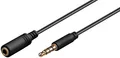 Kopfhörer- und Audio Verlängerungskabel AUX, 4-pol. 3,5 mm slim, schwarz, 3m