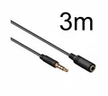 Headset Kabel - Klinke Verlängerung 3m 4 polig 3,5 für Sony Erricson schwarz