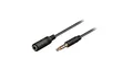 goobay Kopfhörer- und Audio Verlängerungskabel AUX > 3,5mm 4 Pin slim (schwarz,