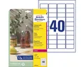 Avery Zweckform Etiketten Etiketten 45,7x25,4 mm 25 Blatt/1000 Etiketten transparent