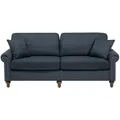Beliani 3-Sitzer-Sofa, Dunkelgrau, Textil, 195x84x76 cm, Wohnzimmer, Sofas & Couches, Sofas, 3-Sitzer Sofas