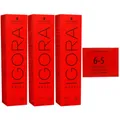 Schwarzkopf Igora Royal 3 x 60 ml 6-5 dunkelblond gold Haarfarbe Cremefarbe Set