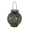 Solar Laterne Lampe Gartenleuchte Metall Schwarz 15.5 x 16.5 cm