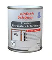 einfach Schöner 750 ml Premium PU Fenster- & Türenlack, blockfest, Weiß Seidenmatt