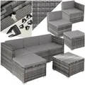 tectake Rattan Lounge, für 3 bis 4 Personen, UV-beständig, variabel aufstellbar