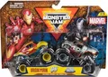 Spin Master Monster Jam - Zweier-Pack Original Monster Trucks im Marvel Superhelden-Design, Monstertruck, 3 Jahr(e), Metall, Kunststoff, Mehrfarbig