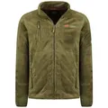 Geographical Norway Fleecejacke Herren Fleecejacke Outdoor Freizeit Jacke Fleece flauschig und warm auch in Großen Größen erhältlich, in Unifarbe, mit Stehkragen grün XXL