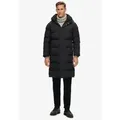 Superdry für Herren. M5011977A Lange Steppjacke mit Kapuze schwarz (XXL), Lässig, Nachhaltig, Recyceltes Nylon