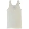 Toker Collection® Achselhemd Damen Unterhemd mit extra breiter Spitze (1 Stück, einzeln gepackt) Spitze in vielen Varianten weiß 36/38