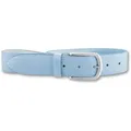 Ledergürtel BERND GÖTZ, Damen, Gr. 105, blau (hellblau), Leder, unifarben, glänzend, casual,modisch, Gürtel, mit geriffelter Oberfläche