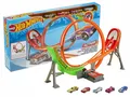 Hot Wheels Stunt Autorennbahn Set – Looping mit Antrieb + 5 Autos