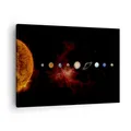 Bilder auf Leinwand Sonnensystem Planeten Kosmos Leinwandbild 70x50cm Wandbilder Dekoration Wohnzimmer Schlafzimmer Küche Deko Klein Wanddeko Bild Wand Kunstdruck Art Wall Decor Canvas AA70x50-5377