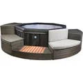 Whirlpool Netspa Octopus ca. 290 cm mit Umrandung+5 Möbel