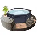 Netspa - Octopus Outdoor Whirlpool Halbstarr Achteckig Für 4-6 Personen Inkl. 5 Teilige Umrandung