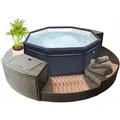 Netspa - Octopus Outdoor Whirlpool Halbstarr Achteckig Für 4-6 Personen Inkl. 5 Teilige Umrandung