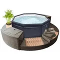 Netspa - Octopus Outdoor Whirlpool halbstarr achteckig für 4-6 Personen inkl. 5 teilige Umrandung