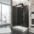 Schulte Korsika Wellnesskabine Komplettdusche Schwarz 120 x 80 cm / 224 cm