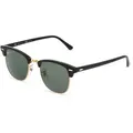 Ray-Ban RB 3016 CLUBMASTER Unisex-Sonnenbrille Vollrand Quadratisch Acetat-Gestell, schwarz