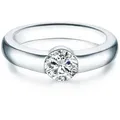 Trilani Fingerring aus 925 Sterling Silber, verziert mit Kristallen von Swarovski® silberfarben 60