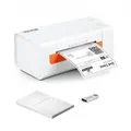 VEVOR Etikettendrucker 200x79x83mm Thermodrucker 150mm/s Labeldrucker Versandetiketten Drucker Thermo-Direkt Edikettendruckgerät USB Automatische
