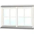 Skan Holz Doppelfenster Rahmenaußenmaß. 132,4 x 82,1 cm Weiß