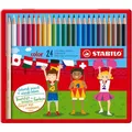 Stabilo Buntstifte Color, 1824-77, farbig sortiert, im Metalletui, 24 Stück