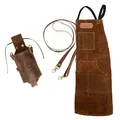 Black Forest Fox ROUGH SET Büffel Wild Rau Leder Grill Koch Schürze + Holster HB