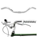 Damenrad Lenker Geschwungener Fahrradlenker Ergonomisch Silber aus Aluminium
