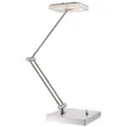 GLOBO LIGHTING Schreibtischlampe, LED-Leuchtmittel fest verbaut, Warmweiß, LED 4 Watt Tischleuchte Tischlampe Bürolampe Nickel Leselampe