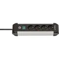 Brennenstuhl 1391030400 Steckdosenleiste mit Schalter Silber, Schwarz Schutzkontakt 1 St.