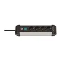 1.80m Brennenstuhl Stromkabel Steckdosenleiste Premium-Alu-Line alu/schwarz 4 (1391030400)