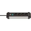 Brennenstuhl Premium-Alu-Line Steckdosenleiste 4-fach, schwarz