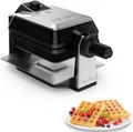 Krups Waffeleisen Professional, für 2 dicke Waffeln, spülmaschinengeeignete Platten, 1200 W, 7 Bräunungsstufen und Vorheizfunkion, drehbar, Auffangschale, FDD95D