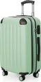 HAUPTSTADTKOFFER - Spree - Handgepäck mit Erweiterung, Koffer auf Rollen, Trolley Flugzeug Hartschalenkoffer Hand Luggage TSA, 55 cm, Cabin Bag max 42 Liter,Mint